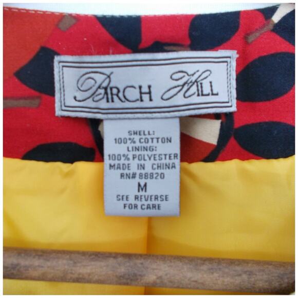 Birch Hill Red & Yellow Tribal Abstract Print Jeweled Blazer Sz Medium - Picture 3 of 4